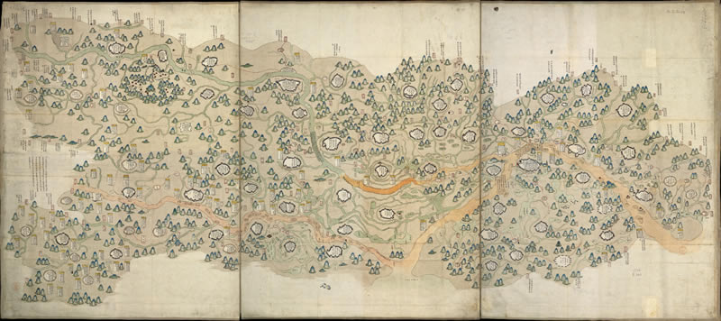 清代《彩绘湖北地图》预览图