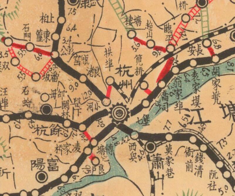 1947年《浙江省公路路线图》预览图1