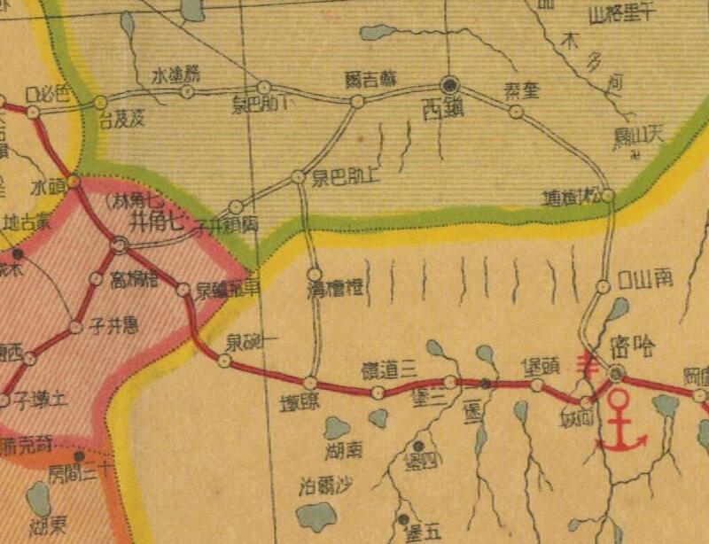 1935年《新疆明细地图》预览图2