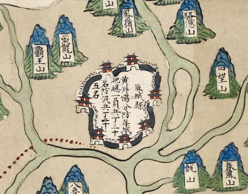 清代《彩绘湖北地图》预览图3