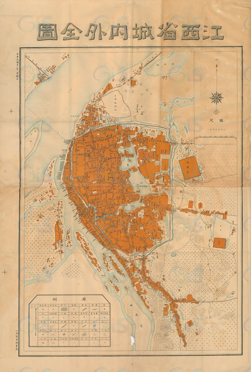 1922年南昌《江西省城内外全图》预览图
