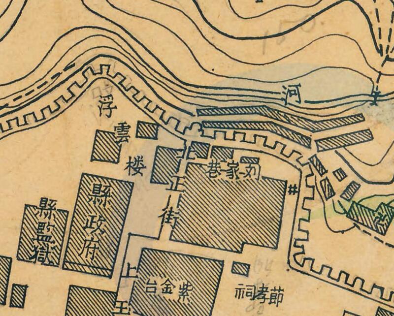 1947年湖北《安陆县城市图》预览图1