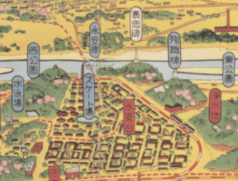 民国抚顺鸟瞰地图《抚顺大绘卷》预览图2