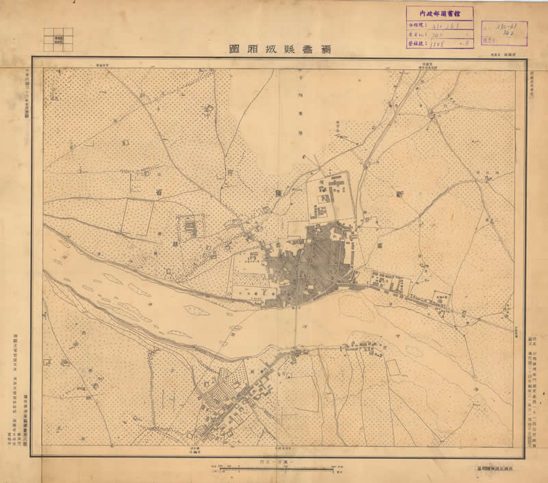 1947年新疆《焉耆县城厢图》预览图