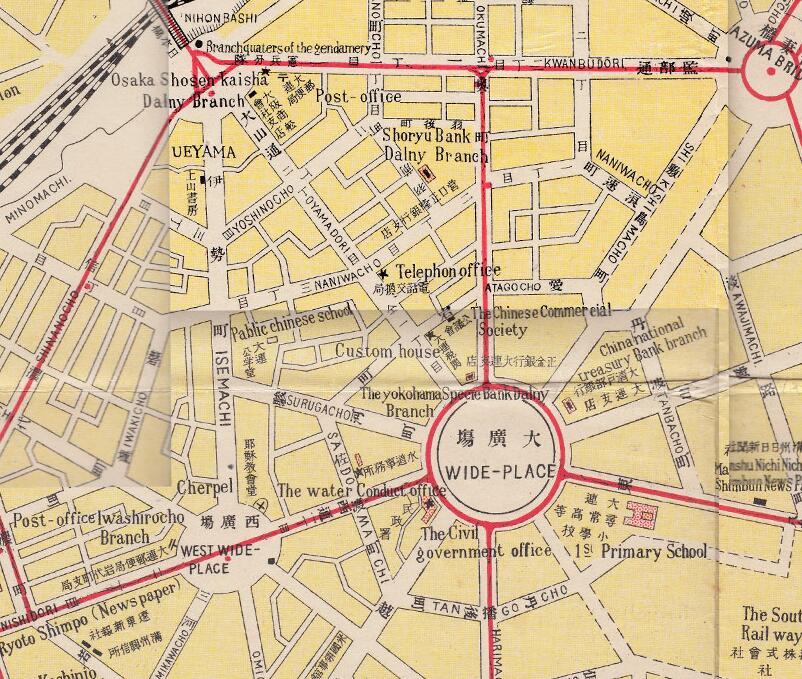 1909年《最近调查大连市街全图》预览图1