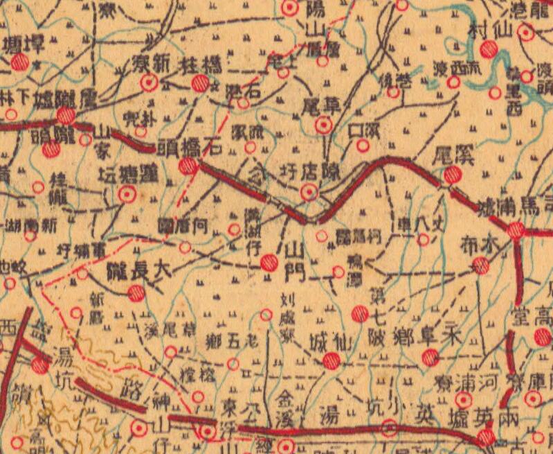 1939年《普宁县》20万地形图预览图2