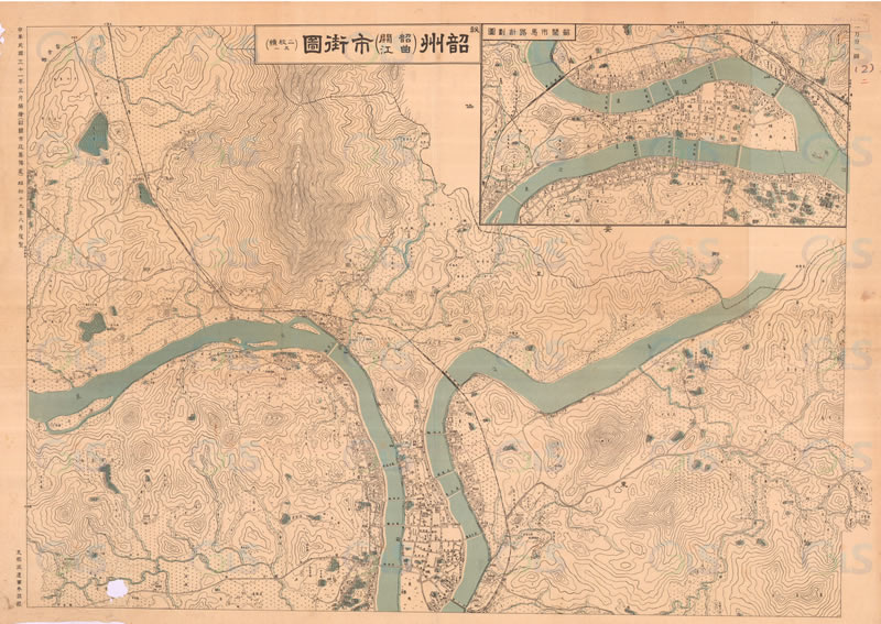 1944年《韶洲(韶关曲江)市街图》预览图