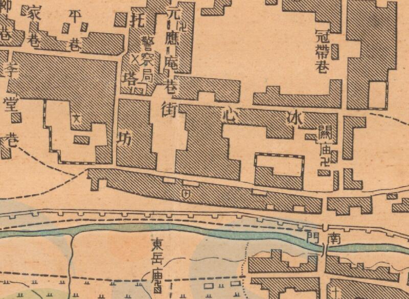 1948年湖北《江陵县城市图》预览图1