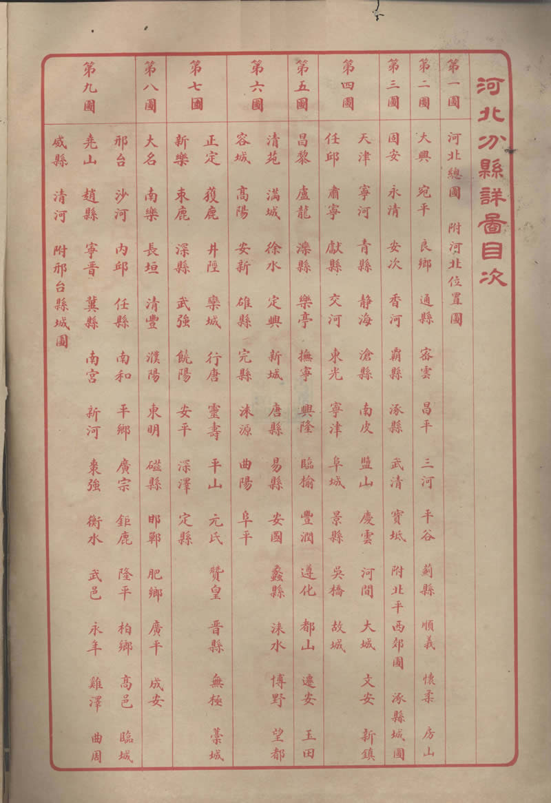 1933年地图集《河北分县详图》预览图1