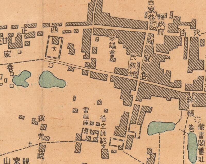 1948年湖北《江陵县城市图》预览图2