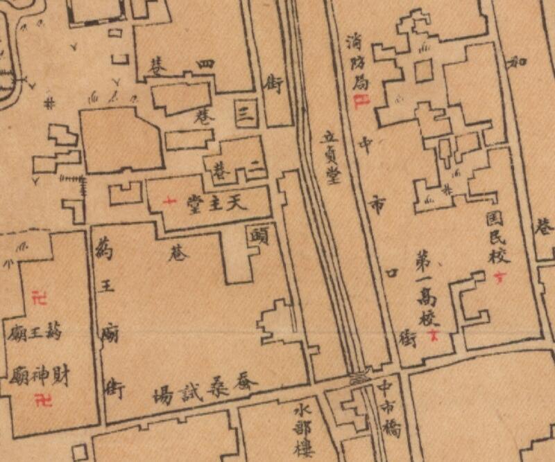1923年江苏《高邮县城厢图》预览图2