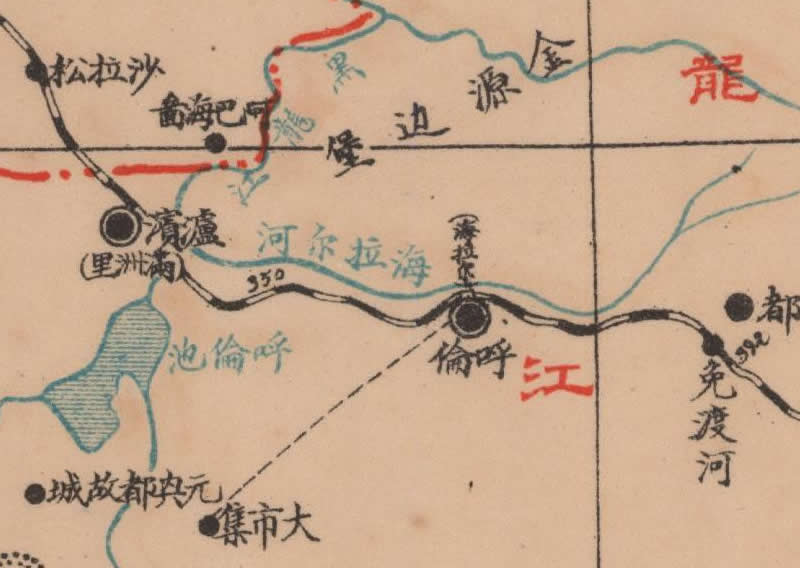 1929年《蒙古邮路图》预览图2