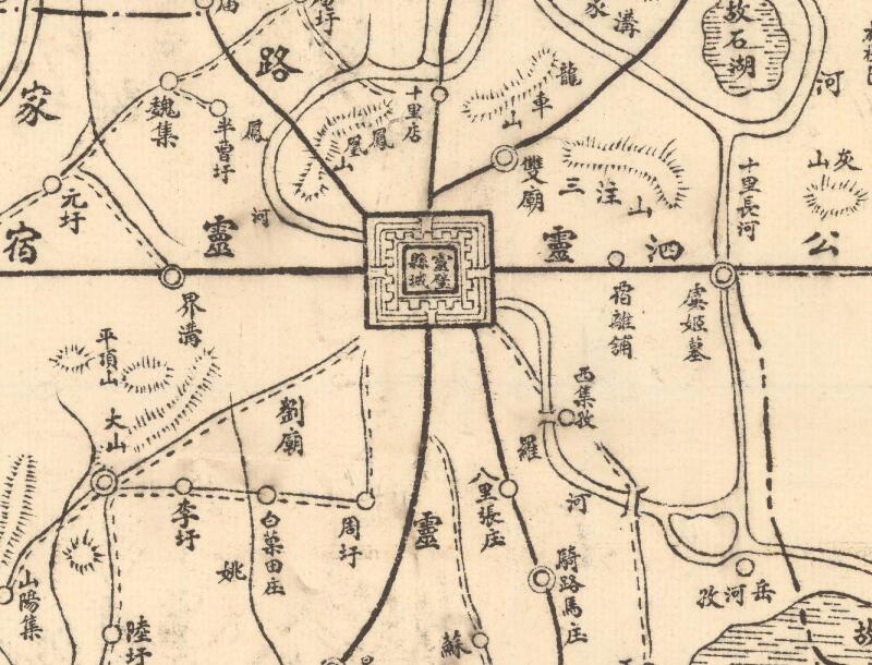 民国安徽《灵璧县境分区略图》预览图1