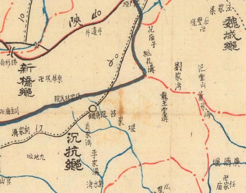 1936年《绵阳县乡镇位置全图》预览图2