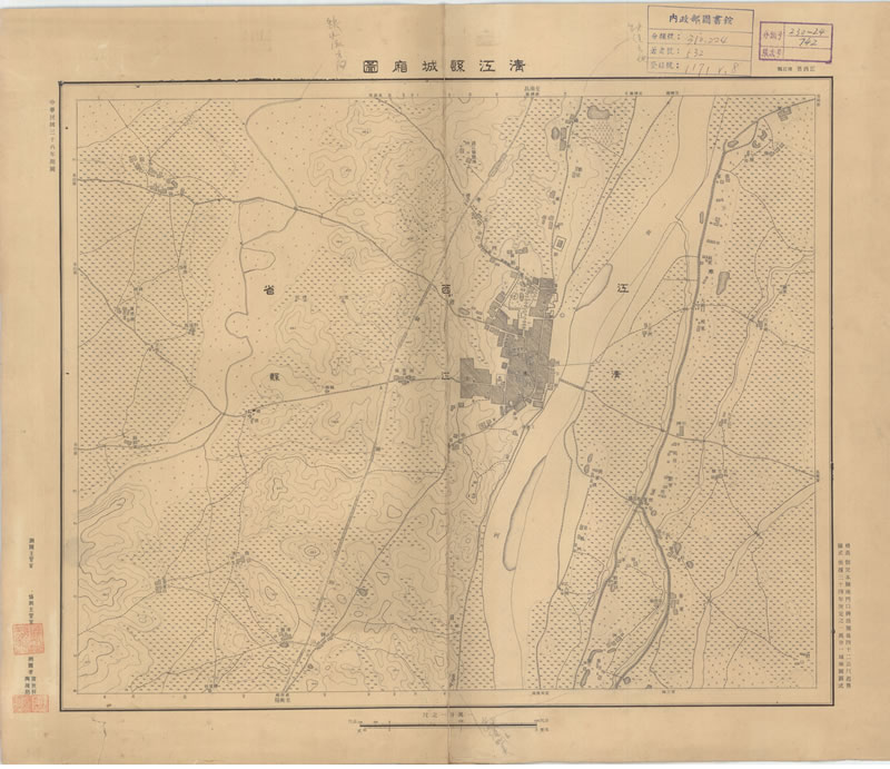 1947年江西《清江县城厢图》预览图