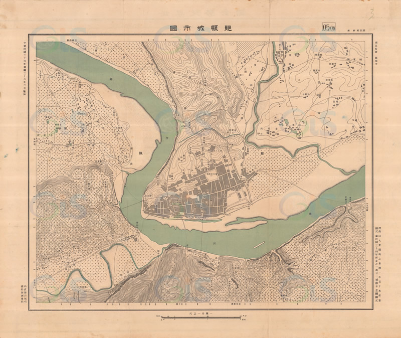 1949年湖北《郧县城市图》预览图