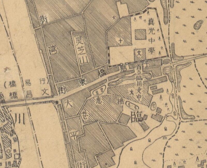 1947年江西《临川县城厢图》预览图1