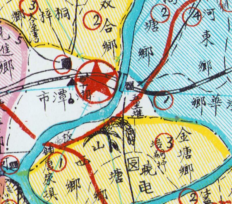 1950年《湘潭县新行政区划地图》预览图1