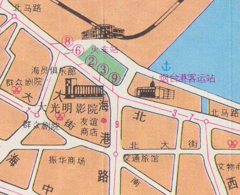 1984年《烟台市交通图》预览图2