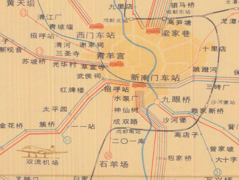 1982年《成都市旅游交通图》预览图4