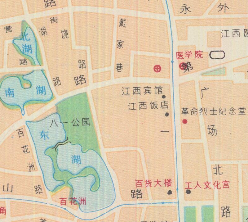 1985年《南昌-庐山交通旅游图》预览图2