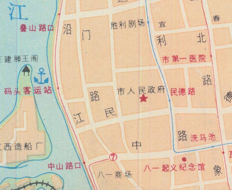 1985年《南昌-庐山交通旅游图》预览图3