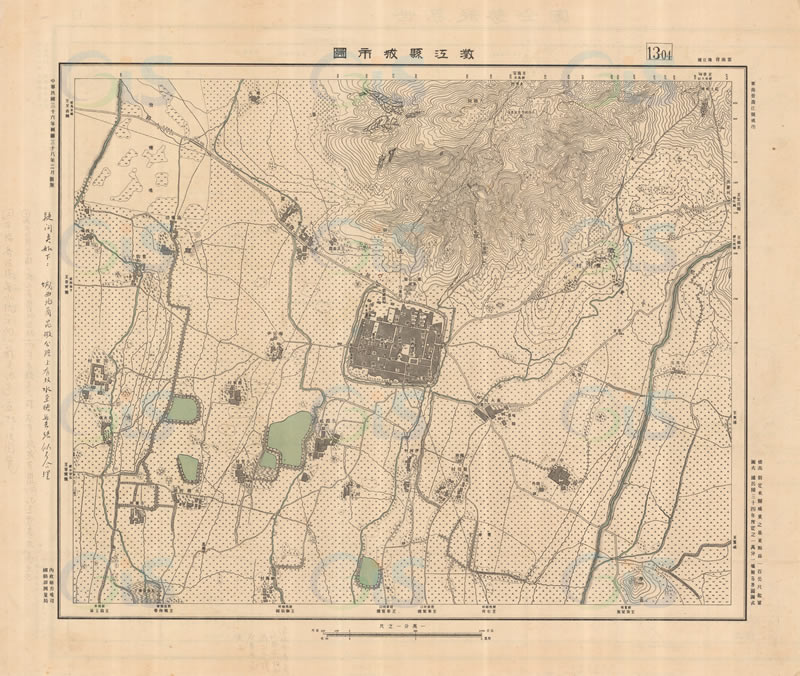 1949年云南《澄江县城市图》预览图