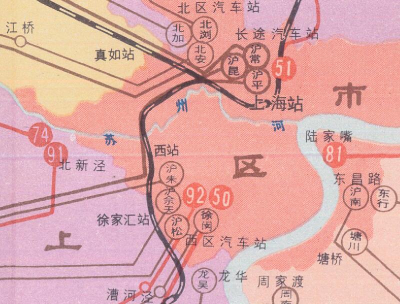 1973年《上海市交通图》预览图2