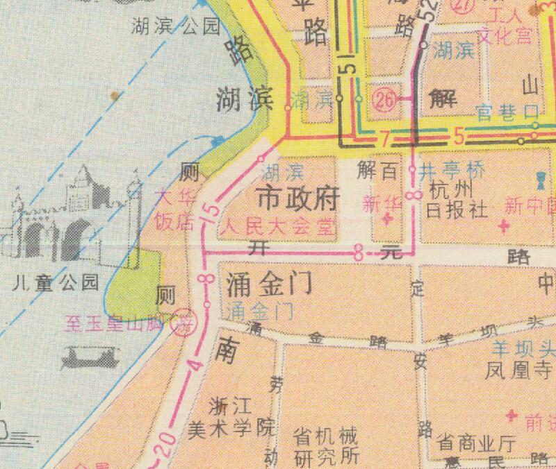 1985年《杭州旅游图》预览图3