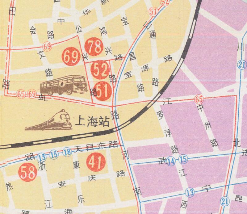 1973年《上海市交通图》预览图4