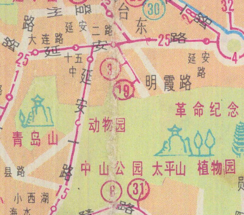 1986年《青岛游览交通图》预览图3