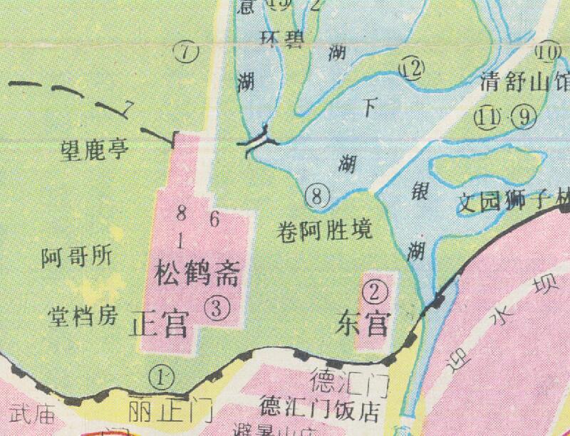 90年代初《承德旅游图》预览图2