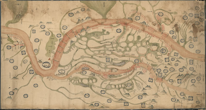 1821年《湖北省长江、汉水堤工图》预览图