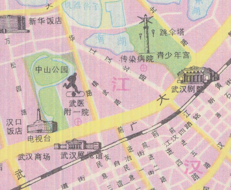 1986年《武汉市交通图》预览图2
