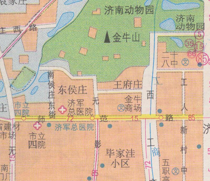 1999年《济南市交通旅游图》预览图3