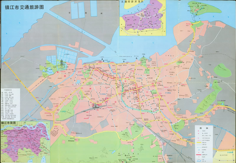 1997年《最新镇江市交通旅游图》预览图1