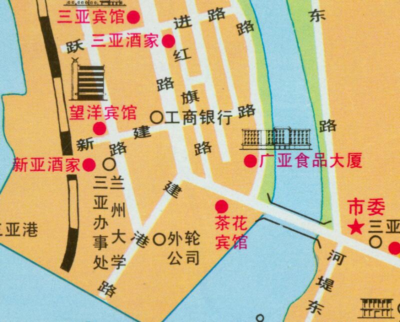 1988《三亚市交通游览图》预览图2