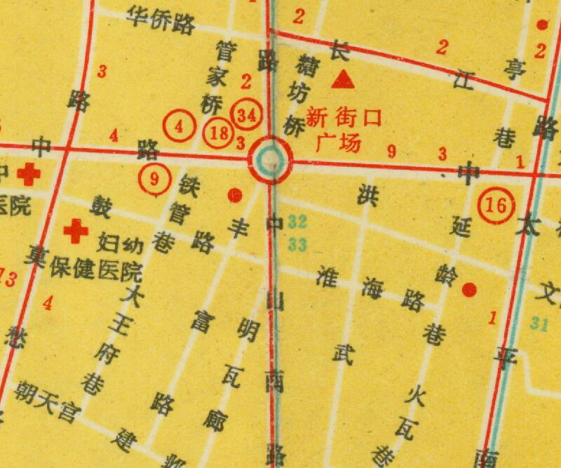 1980年代《南京市区交通旅社图》预览图3