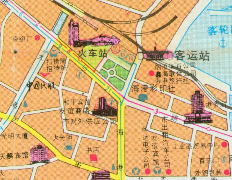1992年《烟台交通游览图》预览图2
