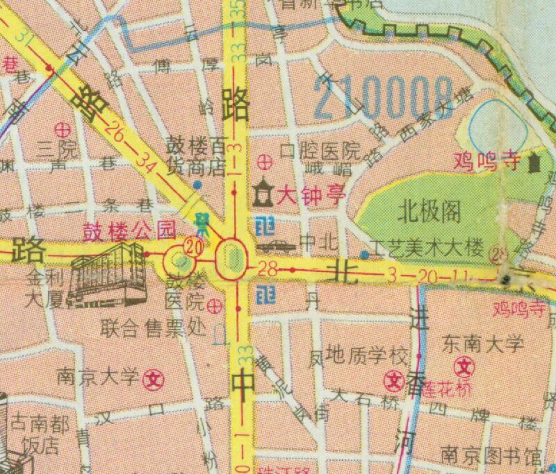 1994年《南京交通游览图》预览图2