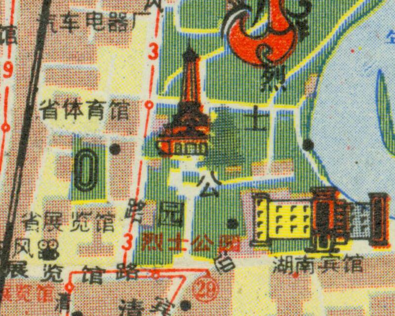 1987年《长沙旅游交通图》预览图2