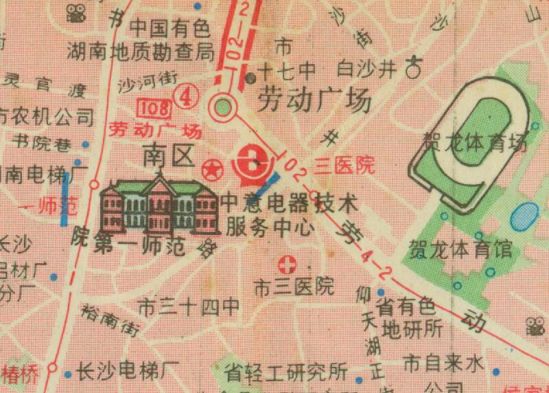 1994年《长沙旅游交通图》预览图2