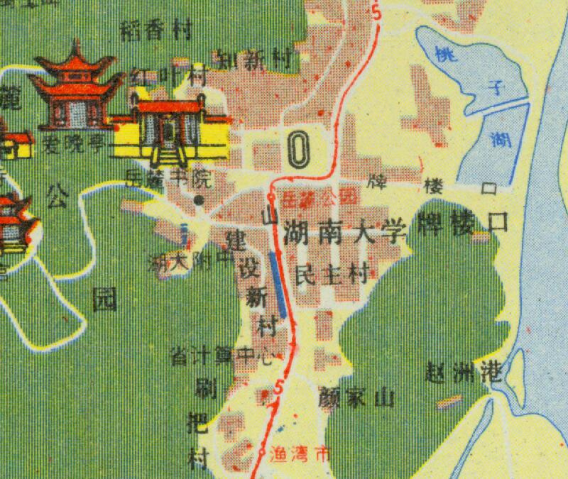1987年《长沙旅游交通图》预览图4