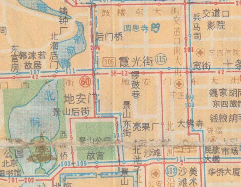 1987年《北京市区交通图》预览图2