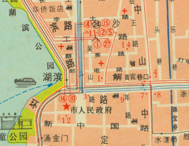 1981年《杭州市交通游览图》预览图2