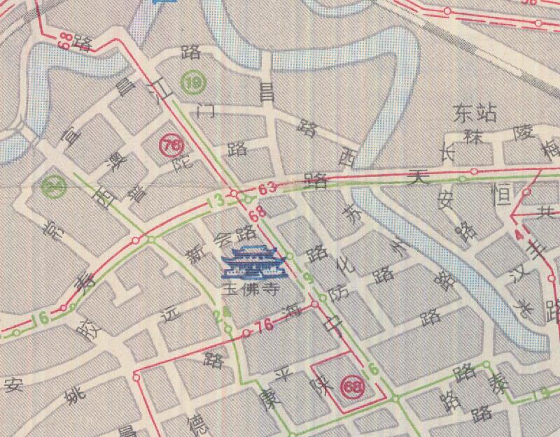 80年代《上海游览交通图》预览图3