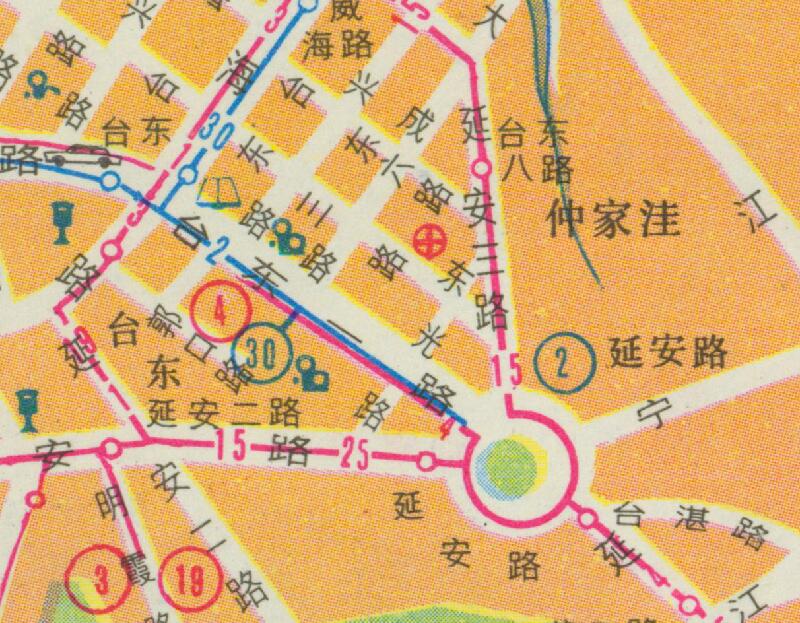 1984年《青岛游览交通图》预览图2