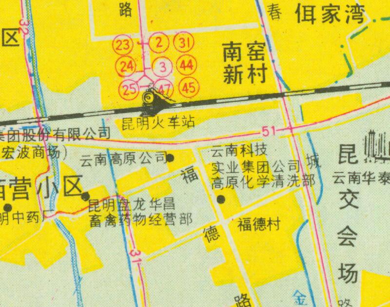 1993年《昆明导游图》预览图2