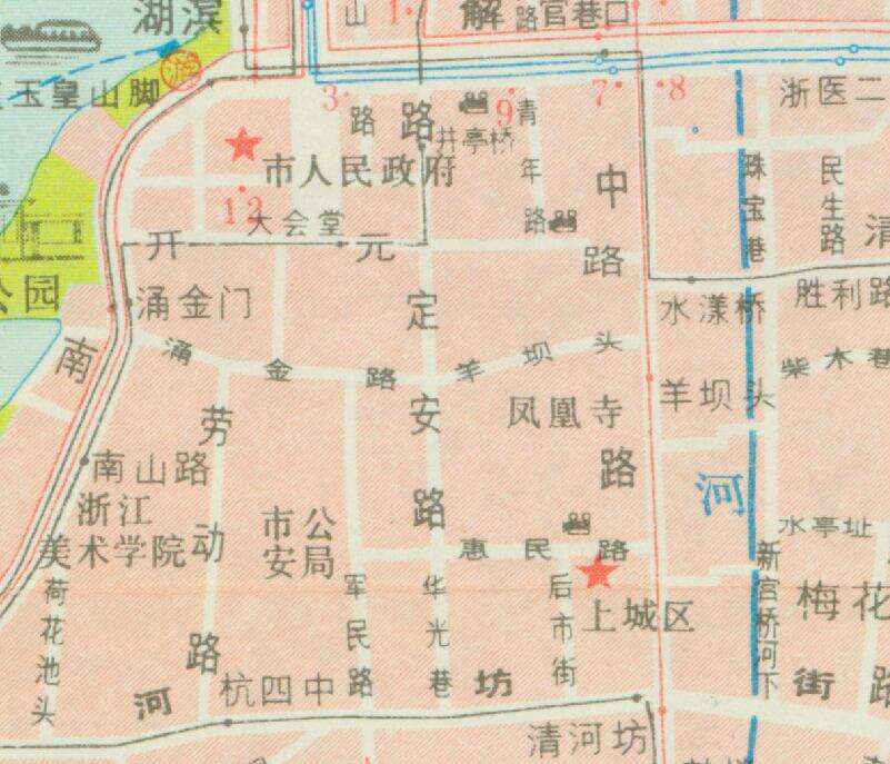 1983年《杭州市交通游览图》预览图3