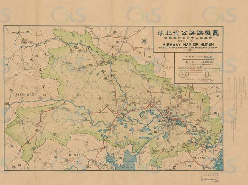 1931年《湖北省公路路线图》预览图